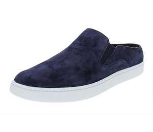 Vince Verrell Navy Suede Slip-On Mule Sneakers